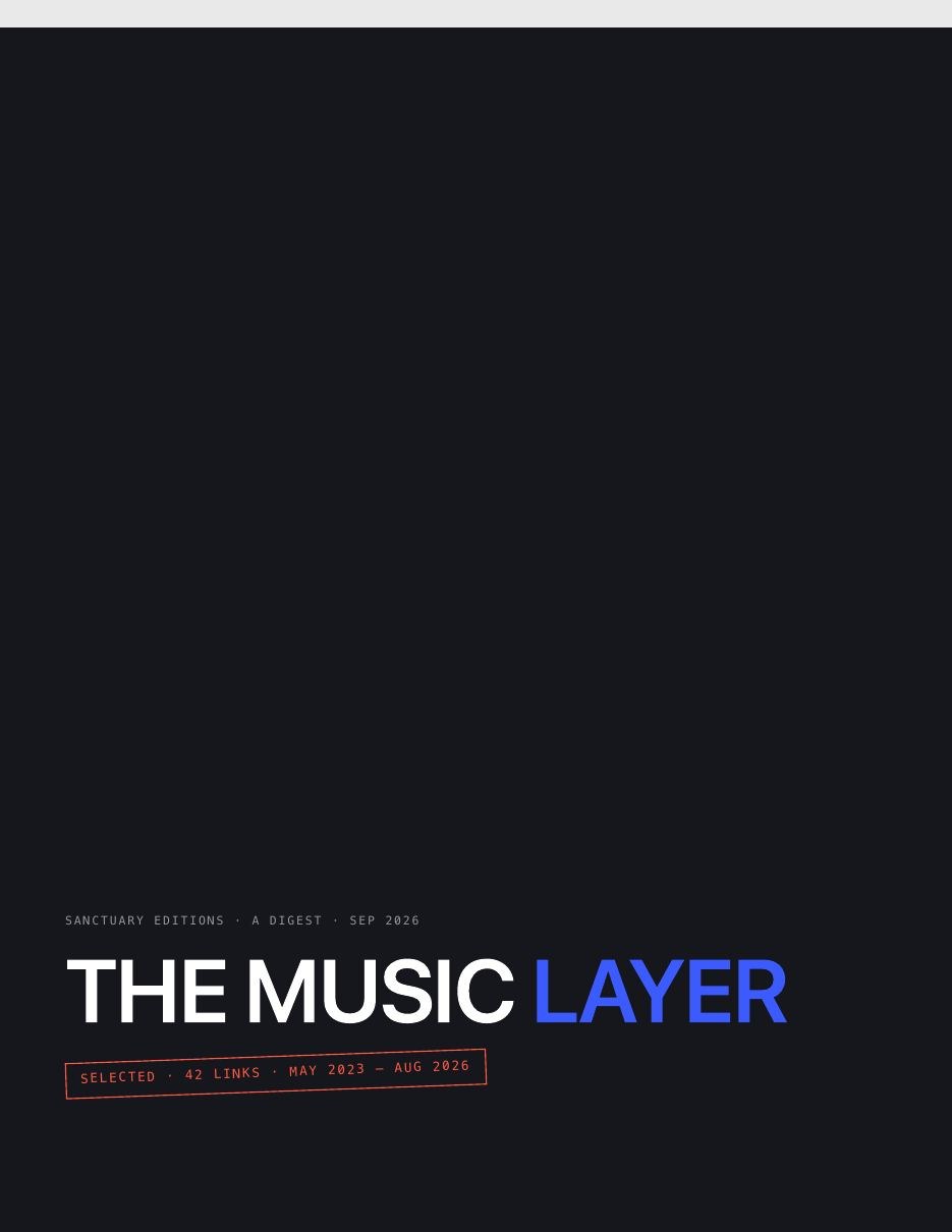 The Music Layer — a Sanctuary digest, cover